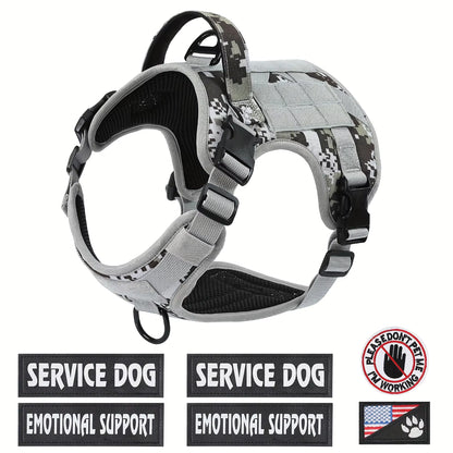 Tactical Dog Harness – Adjustable & Reflective No-Pull Tactical Dog Harness