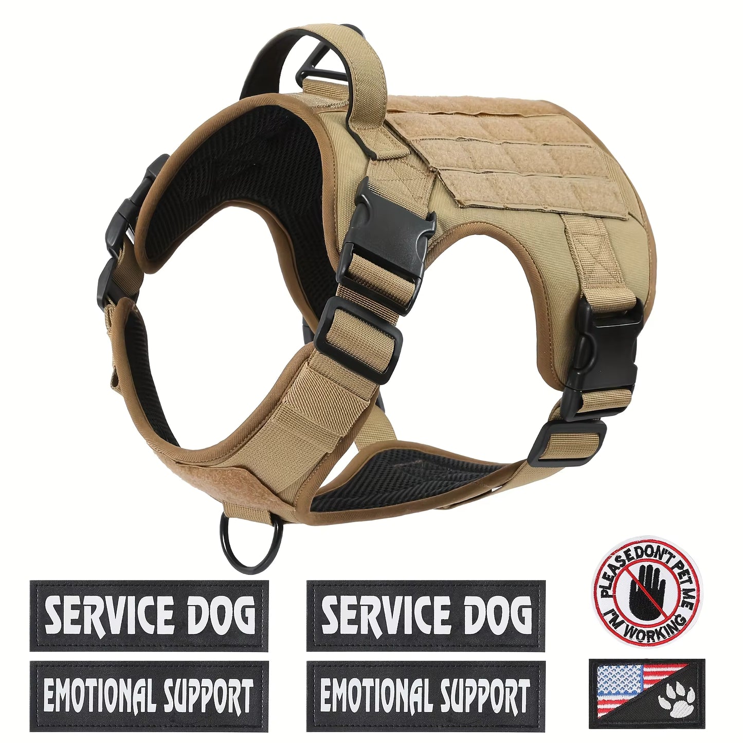 Tactical Dog Harness – Adjustable & Reflective No-Pull Tactical Dog Harness